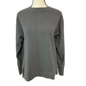 The North Face Gray Pull Over High Low Hem Crew Neck Sweatshirt Size S 1890